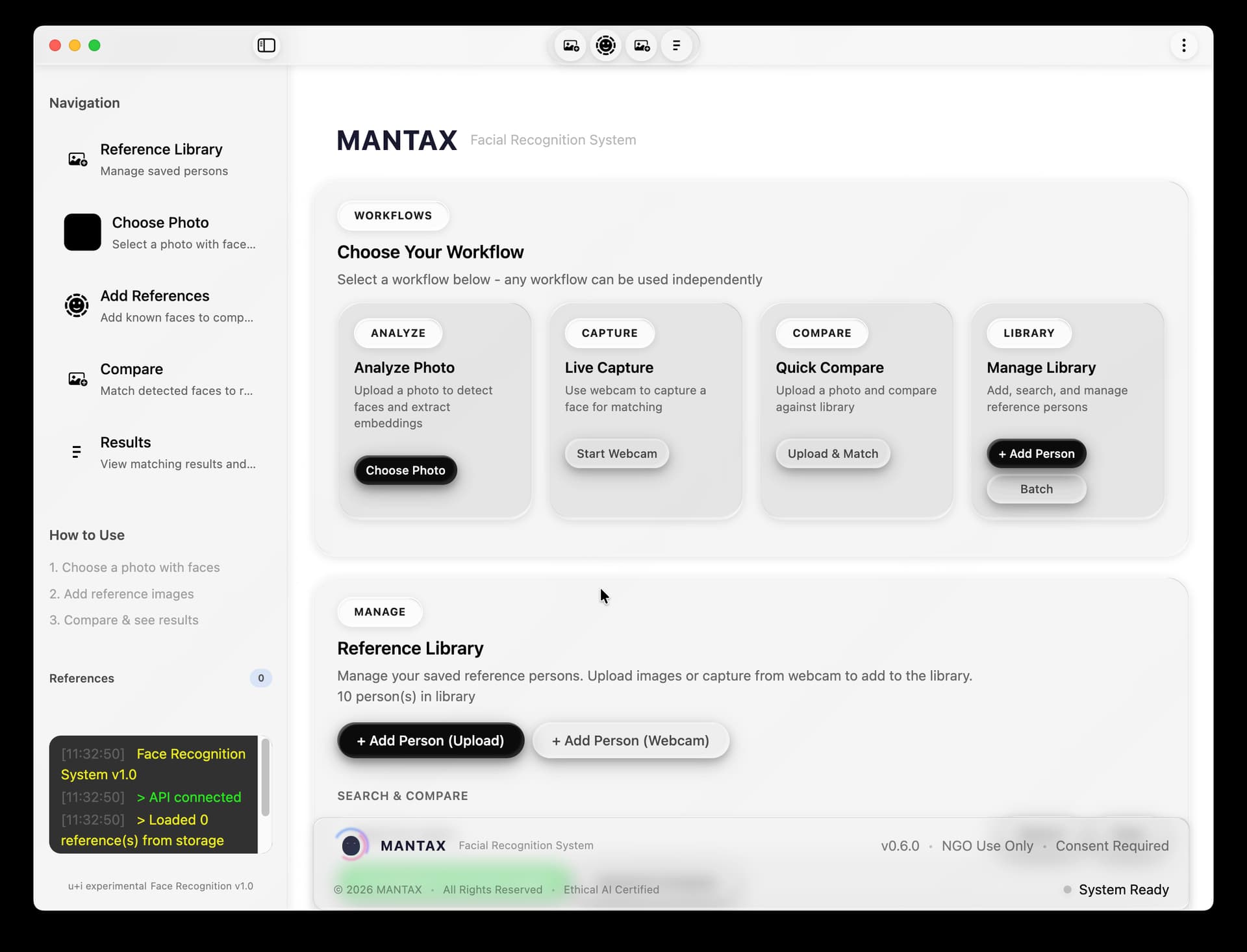 MANTAX Interface